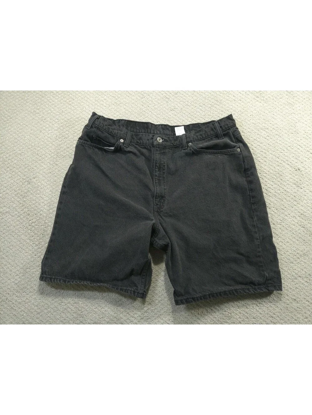 Levis 550 Shorts Mens 42 Black Denim Vintage Orange Tab Relaxed Fit 1997